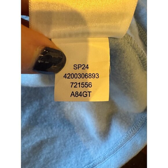 The North Face Sweatshirt Women Medium Steel Blue Evolution Hi Low Hoodie NWT - Picture 12 of 15